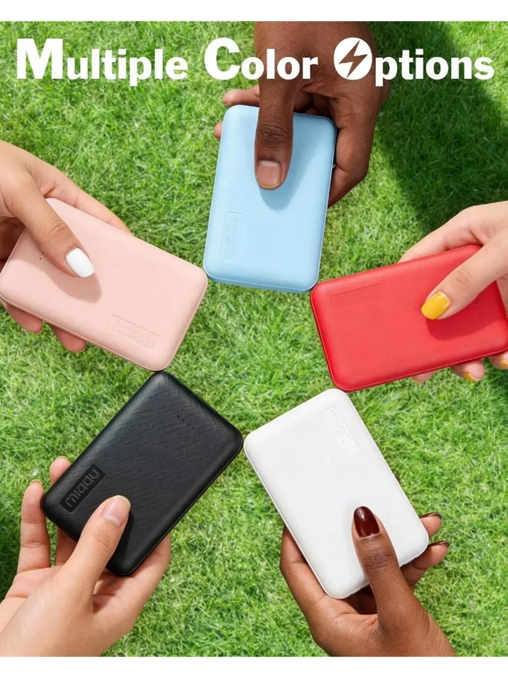 2-Pack Deep Black Dual USB Lightweight 5000mAh Portable Charger Power Bank